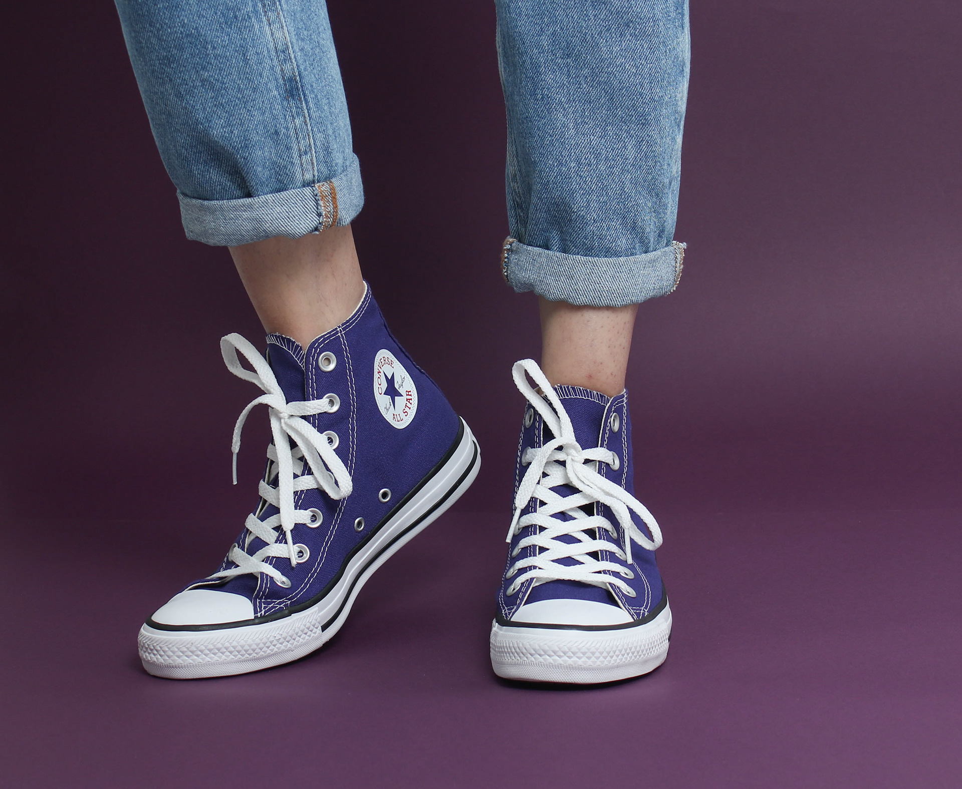 Converse azul oscuro altos