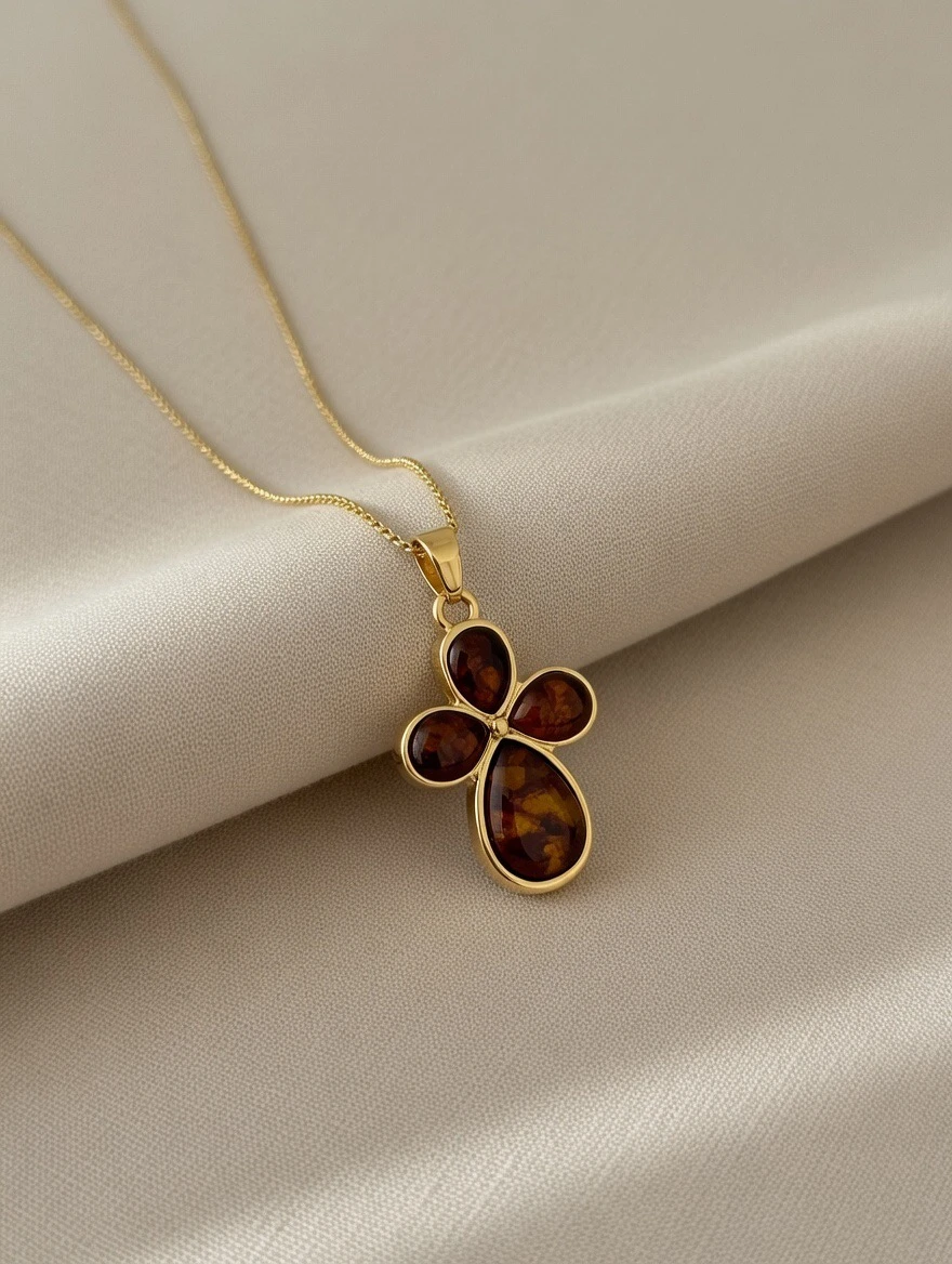 Collar Cruz Ambar