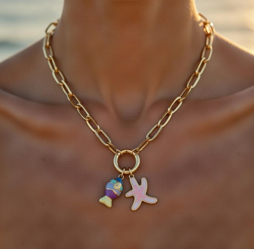 Collar Costa Maré Dorada